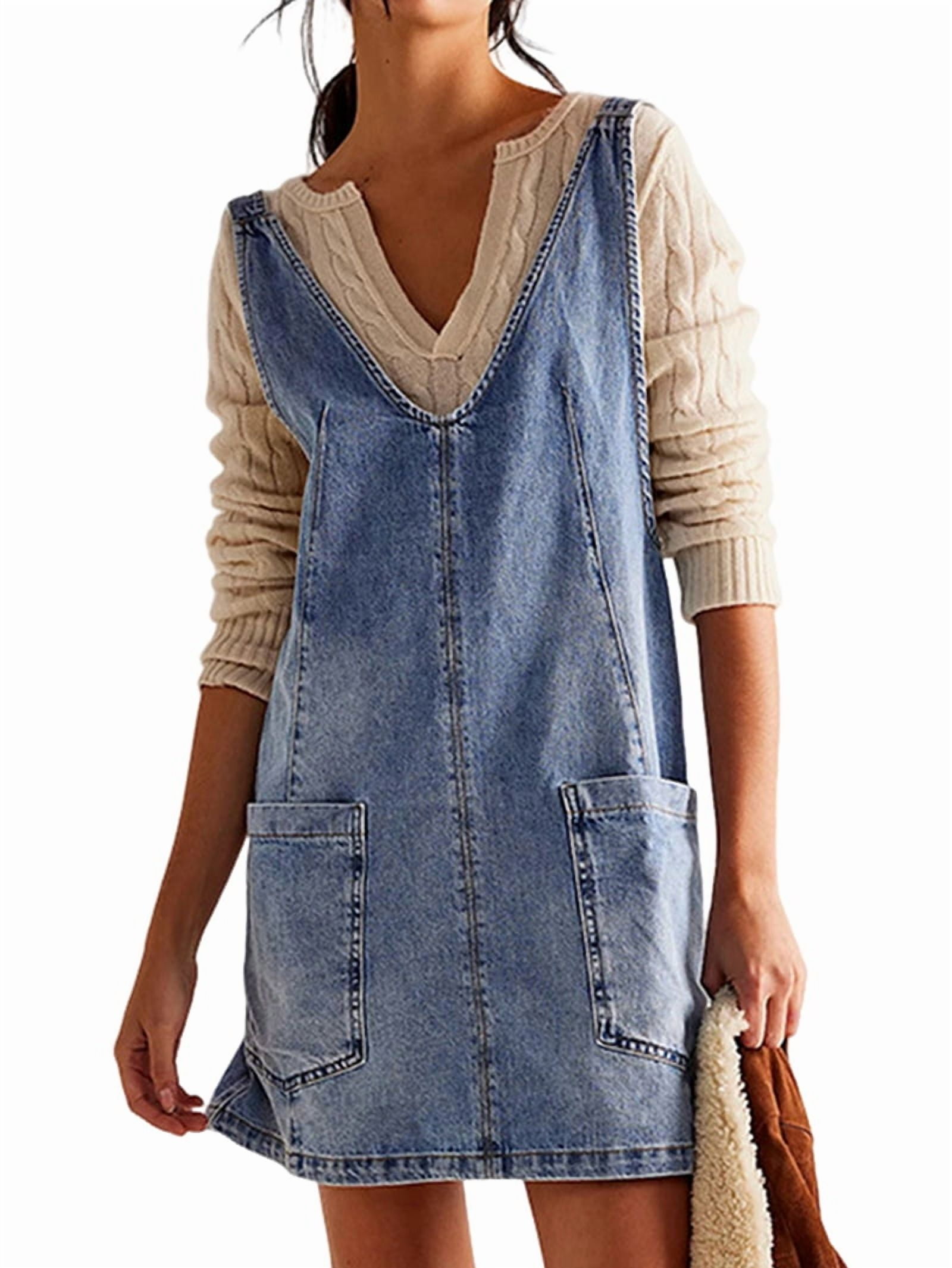 Denim Pinafore Dress