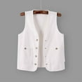thumbnail image 1 of Women's Denim Vest Women's Short Everything Slim Fit Korean Version Jacket Vest Womens plus Fall Jacket Ski Ware for Woman Women's Wool Vest Cropped Fringe Vest Utility Vest Women Long down Vest, 1 of 3