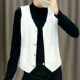 thumbnail image 1 of Women's Denim Vest Women's Short Everything Slim Fit Korean Version Jacket Vest plus Size Leather Duster And Plaid Vest Tan Vest Long Girls Winter Vest Juniors Flannel Vest Canvas Coat Pocket Vest, 1 of 5