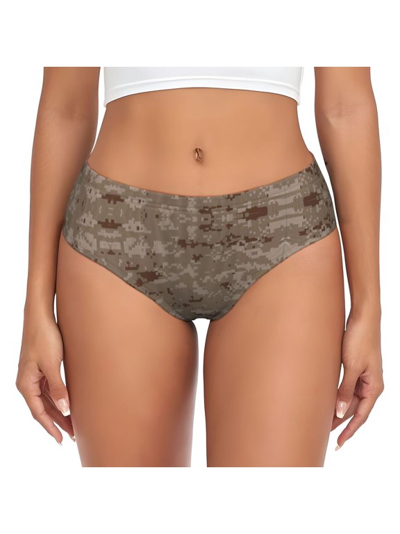 Women's Desert Digital Camouflage Hipster Underwear 3D printed Bikini Panties Briefs Large