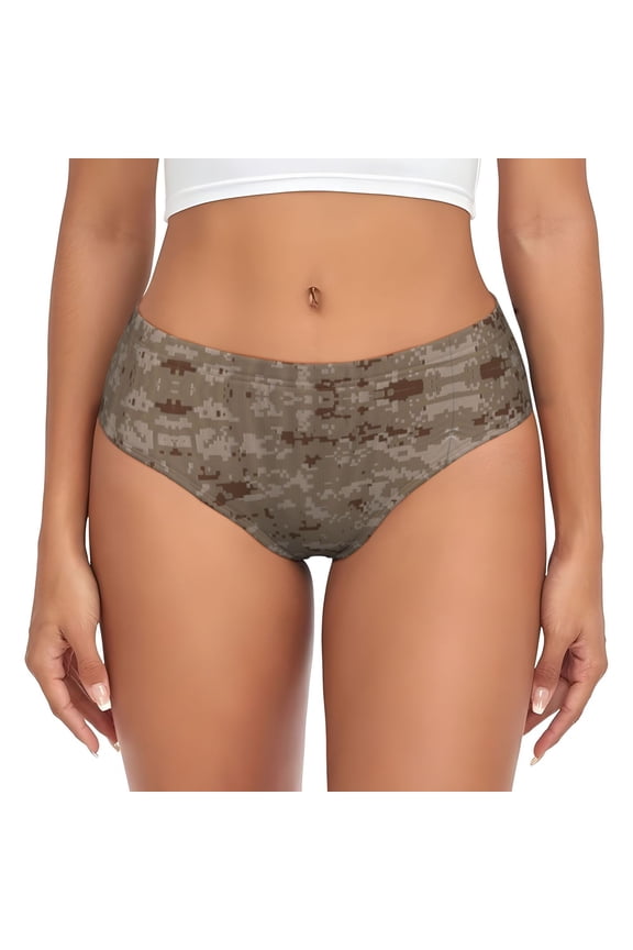 Women's Desert Digital Camouflage Hipster Underwear 3D printed Bikini Panties Briefs XX-Large