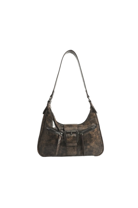 Women's Designer Retro Hobo Bag PU Leather Underarm Bag Shoulder Bag Cool Punk Y2k Purse Casual Handbag