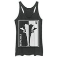 thumbnail image 1 of Women's Despicable Me 3 Brother Trouble Frame  Racerback Tank Top Black Heather Small, 1 of 3