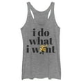 thumbnail image 1 of Women's Despicable Me 3 Minion Do What I Want  Racerback Tank Top Gray Heather 2X Large, 1 of 3