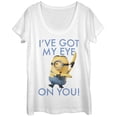 thumbnail image 1 of Women's Despicable Me Minion Eye on You  Scoop Neck White Large, 1 of 3