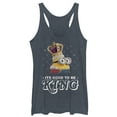 thumbnail image 1 of Women's Despicable Me Minion Good to Be King  Racerback Tank Top Navy Blue Heather Medium, 1 of 3