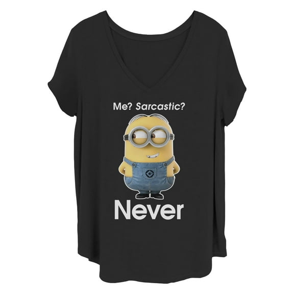 Women's Despicable Me Minion Never Sarcastic Graphic T-Shirt