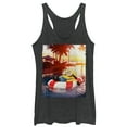 thumbnail image 1 of Women's Despicable Me Minion Tropical Vacation  Racerback Tank Top Black Heather X Large, 1 of 3