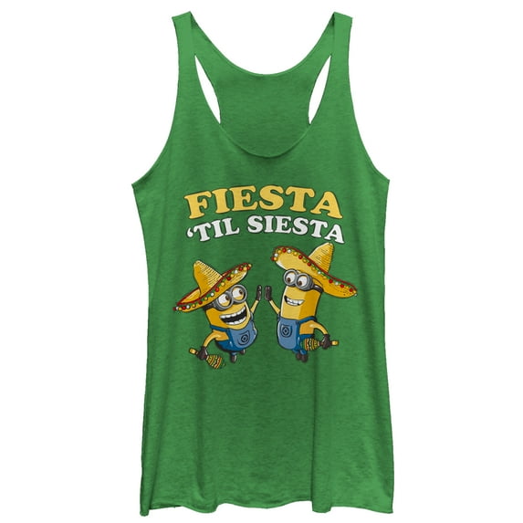 Women's Despicable Me Minions Fiesta Racerback Tank Top Envy Green Medium