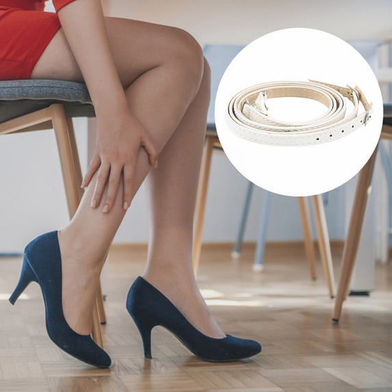Women's Detachable Ankle Strap Band Leather Tie for High Heel Shoes Prevention Secure Fit