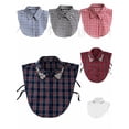 thumbnail image 1 of Women's Detachable Blue Shirt Collar Insert with Rhinestones, 1 of 5