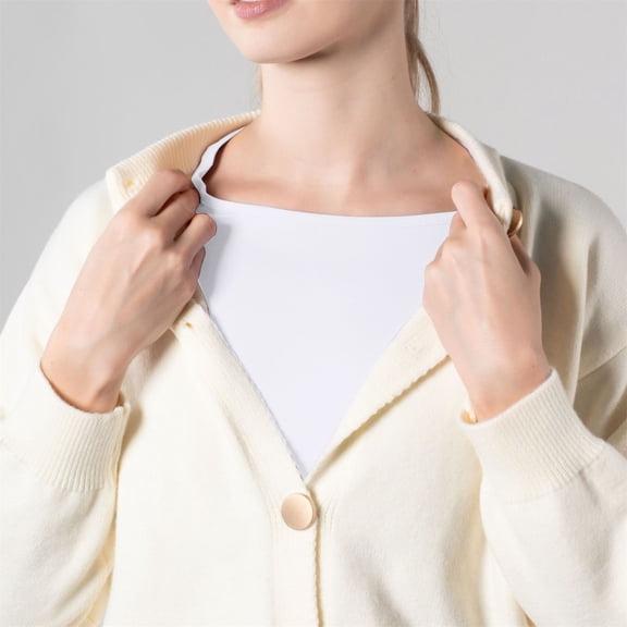 Women's Detachable Collar Red Christmas Striped Detachable Collar 2026 Christmas Half High Collar Detachable Collar Shirt,White