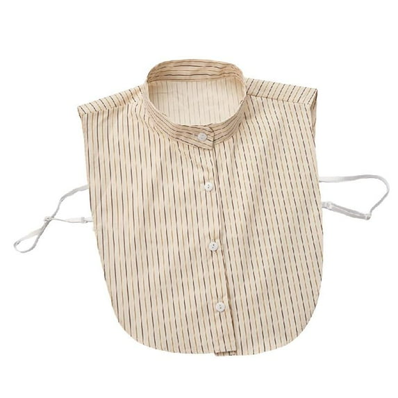 Women's Detachable Collar Striped Faux Half Shirt Lapel Blouse Collar Insert