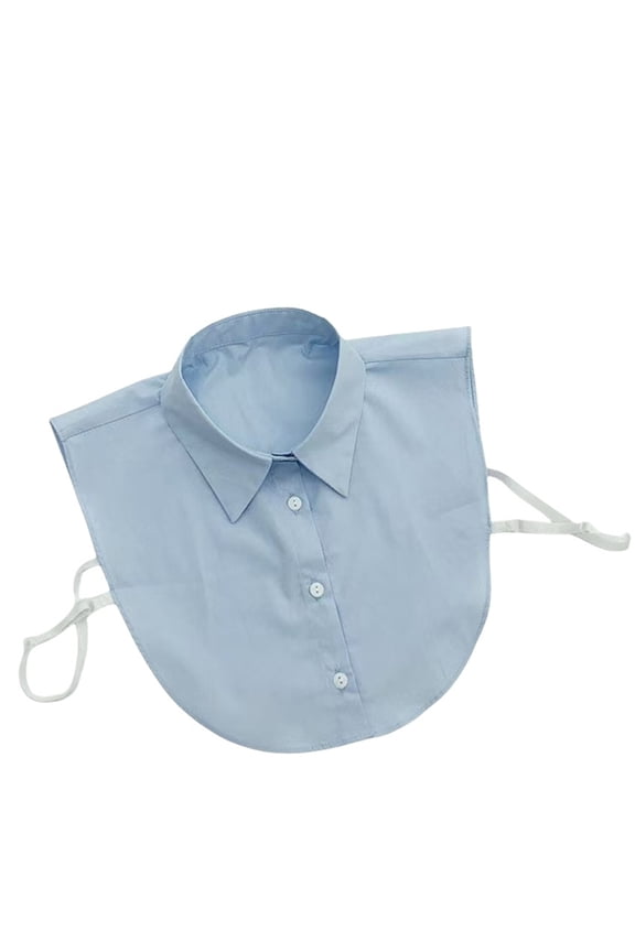 Women's Detachable Dickey Collar Fake Half Shirt Blouse Collar for Girls Blue One Size