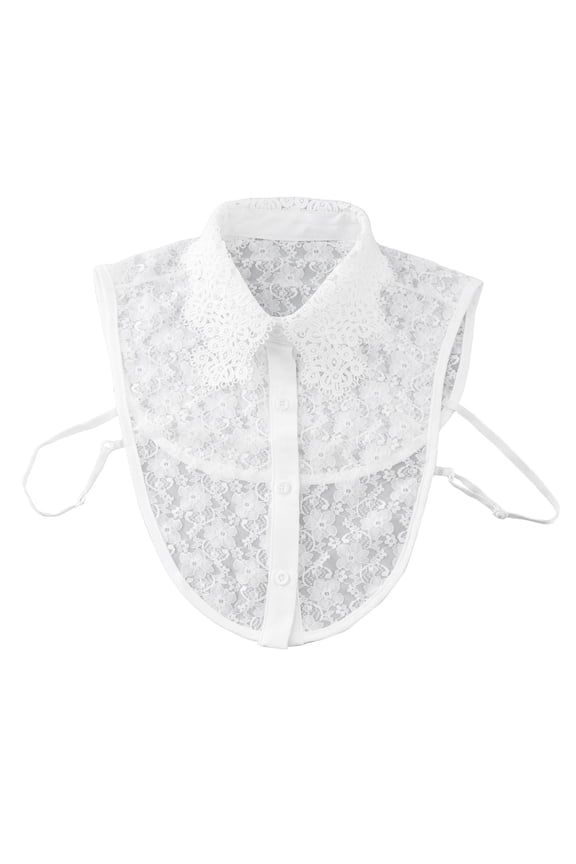 Women's Detachable Embroidered Lace False Collar, Water Lace Decorative Collar for Blouses, Victorian Style Fashion Accessory for a Romantic and Chic Look-Gray