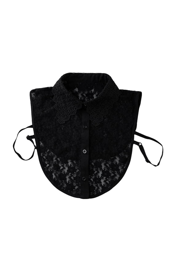 Women's Detachable Embroidered Lace False Collar, Water Lace Decorative Collar for Blouses, Victorian Style Fashion Accessory for a Romantic and Chic Look-White