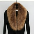 thumbnail image 1 of Women's Detachable Faux Fur Shawl Collar, Plush Coat Collar Wrap with Button, Convertible Winter Neck Warmer and Scarf, Fashionable Gift for Cold Weather - F, 1 of 5