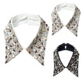 thumbnail image 1 of Women's Detachable Shirt Collar, Bling Rhinestone Elegant Collar Accessory, Fashionable False Collar for Sweaters, Dresses, Party, Wedding, Date Night and Formal Outfits-Black, 1 of 8