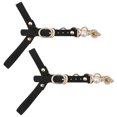 thumbnail image 1 of Women's Detachable Shoe Straps Bands Adjustable Anti-Slip Faux Pearl Chain Shoe Straps Belts with Buckle for Heels  1 Pair Suede Black One Size, 1 of 6