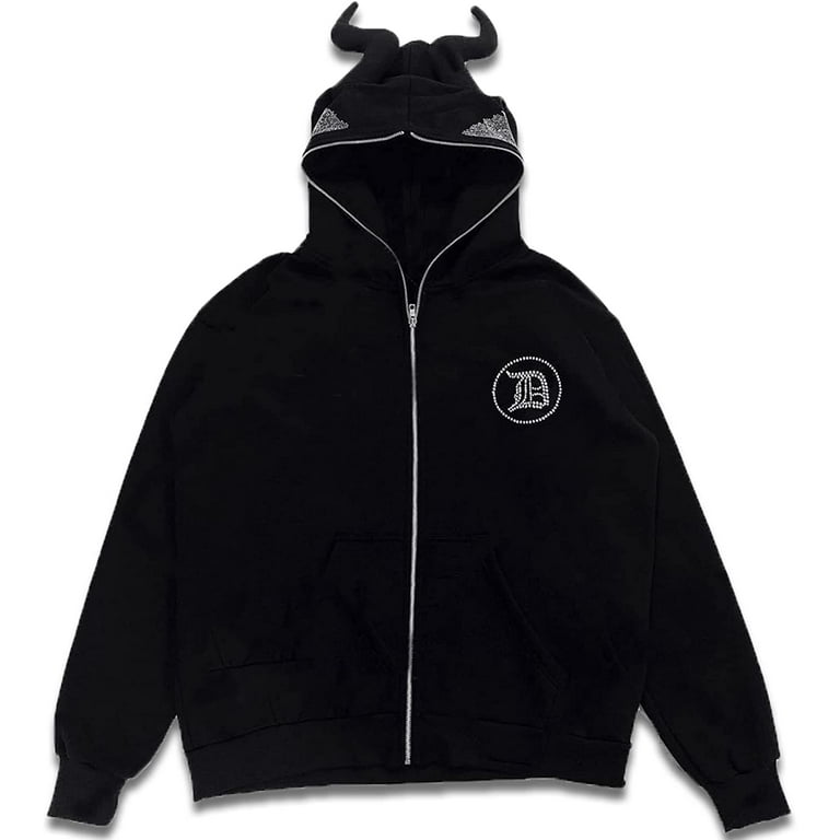 Demon horn hoodie cheap