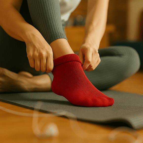 Women's Diabetic Ankle Socks 3 Pairs, Non-Binding, Seamless Toe, Shoe Size 9-11 (Red)