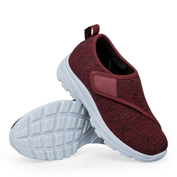 Women's Diabetic Shoes with Velcro Wide for Elerly Women Walking Shoes Adjustable Closure Breathable Lightweight