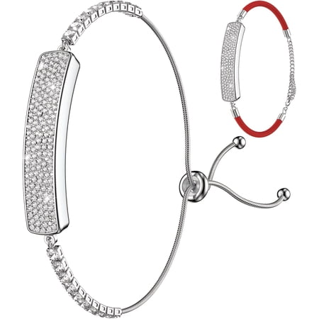 Women's Diamond Band Smart Fitness Bracelet - 5ATM Waterproof, Step/Calorie Tracker, Sleep & Stress Monitor, Menstrual Cycle, for iOS & Android