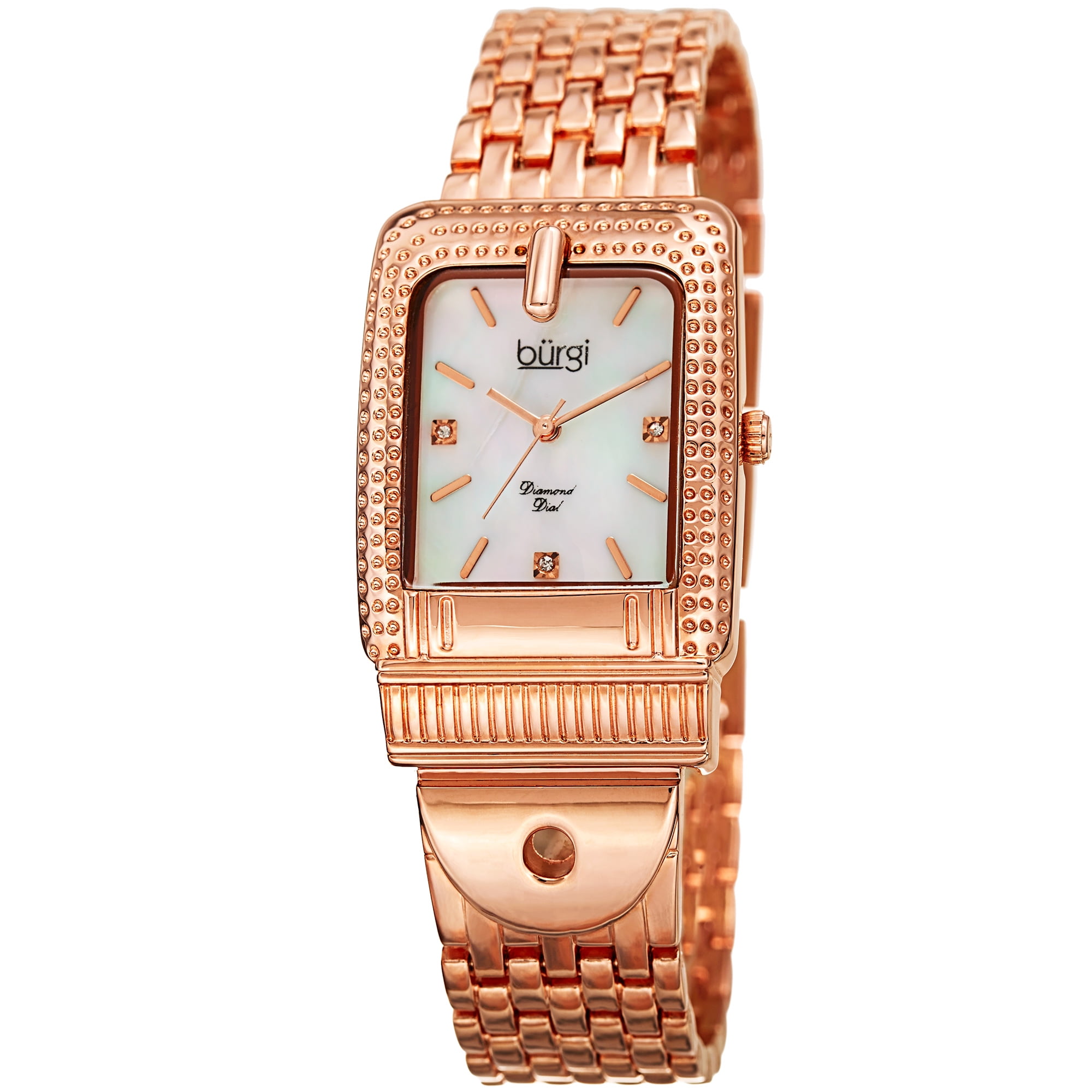 Burgi Ladies Diamond Dial BUR139RG Crystal CZ Rhinestone 