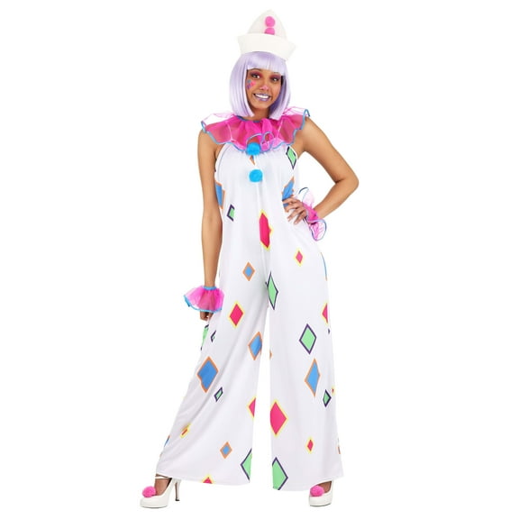 Women's Diamond Flare Clown Costume
