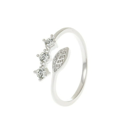 Women's Diamond Leaf Ring Affordable Luxury Fashion