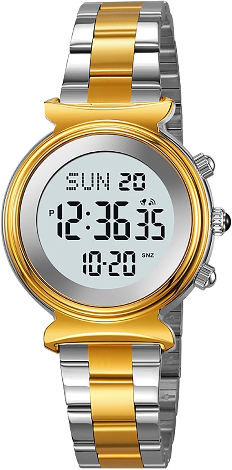 Women's Digital Watch Stainless Steel Watch for Women Waterproof Dual ...