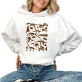 thumbnail image 1 of Women's Dinosaur Skeleton Graphic Comfortable Hoodie Top Casual Breathable Hooded long-sleeved White S-2XL, 1 of 6