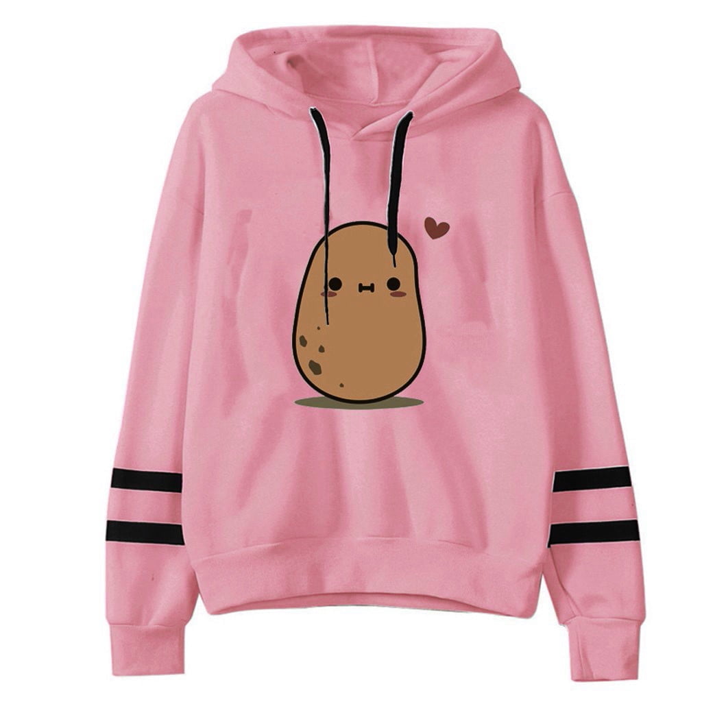 Women s Dinosaur Sweatshirt Teens Girls Anime Cartoon Cute Kawaii Hoodies Long Sleeve Splice Casual Pullover Tops Walmart