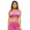 thumbnail image 1 of Women’s Dip Dye Ombre Athletic Bra Top - FUCHSIA, S, 1 of 5