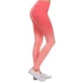 thumbnail image 1 of Women's Dip Dye Ombre Athletic Leggings with High Waistband - Coral, S, 1 of 4