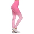 thumbnail image 1 of Women's Dip Dye Ombre Athletic Leggings with High Waistband - Light Pink, M, 1 of 4