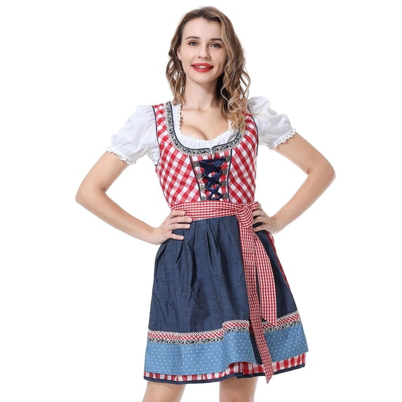 Women's Dirndl Dress, Dirndl Blouse Traditional Oktoberfest for Oktoberfest Carnival