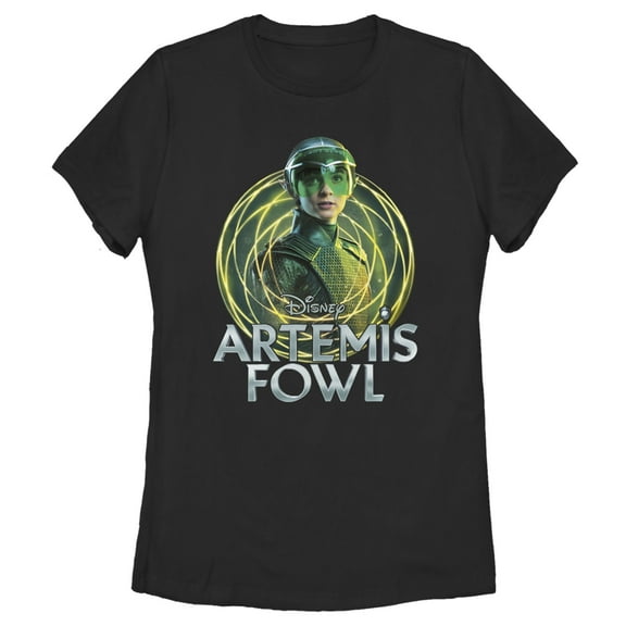 Women's Disney Artemis Fowl Captain Holly Short Swirl Graphic Tee Black Medium