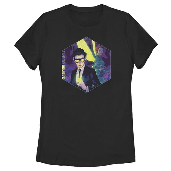 Women's Disney Artemis Fowl Hexagon Frame  Graphic Tee Black Small