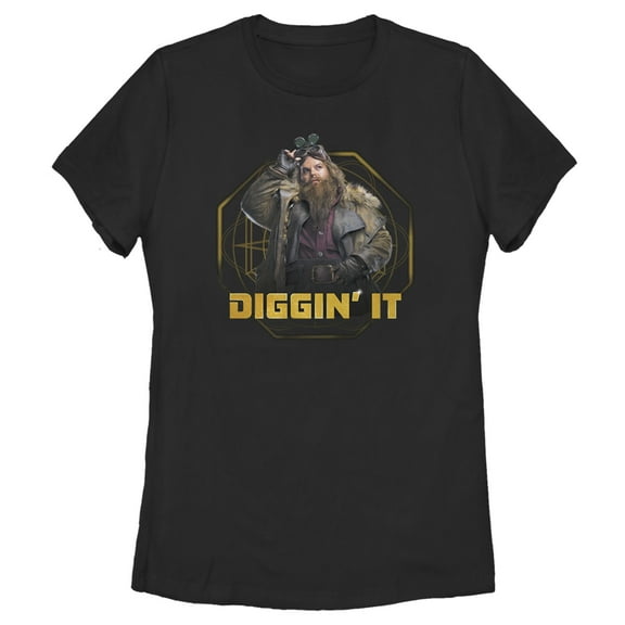 Women's Disney Artemis Fowl Mulch Diggums Diggin It  Graphic Tee Black 2X Large