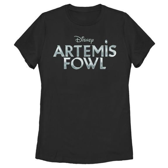 Women's Disney Artemis Fowl Shimmer Logo  Graphic Tee Black Medium