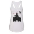 thumbnail image 1 of Women’s Disney Castle Tinkerbell Ringspun Cotton Racerback Tank Top, 1 of 2