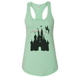 thumbnail image 1 of Women’s Disney Castle Tinkerbell Ringspun Cotton Racerback Tank Top, 1 of 2