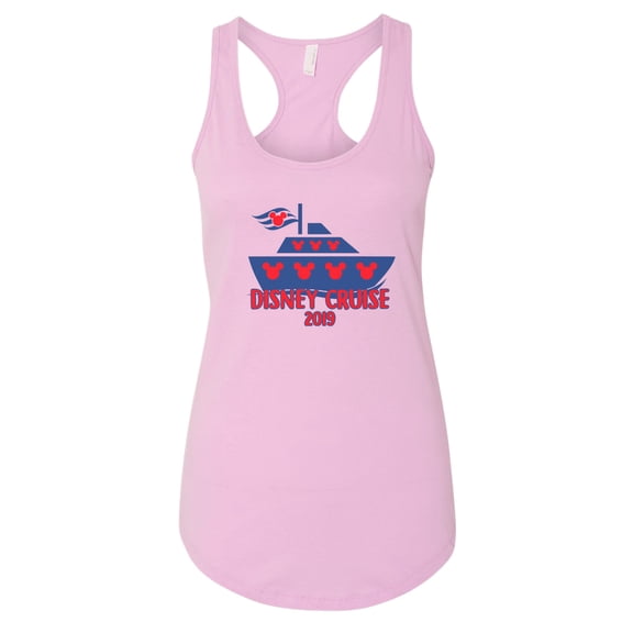 Women’s “Disney Cruise 2019” Next Level Racerback Tank Top USA MADE RB Clothing Co Lilac, Large