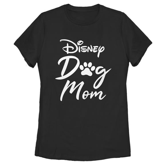 Women's Disney Dog Mom Logo Graphic Tee Black Small