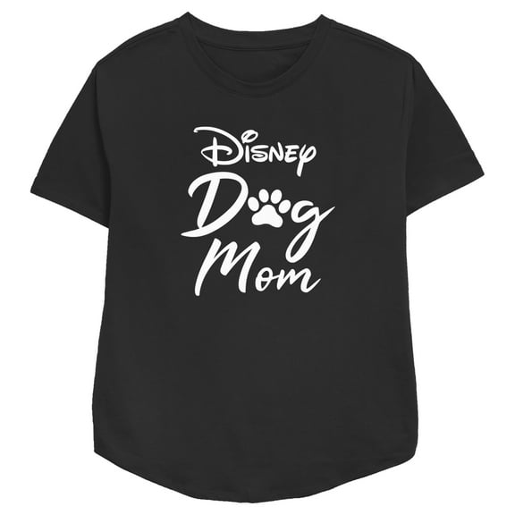 Women's Disney Dog Mom Logo  Graphic Tee Black X Large