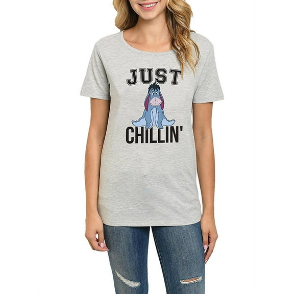 Women's Disney Eeyore Just Chilling T-Shirt Gray (Size Small Only)
