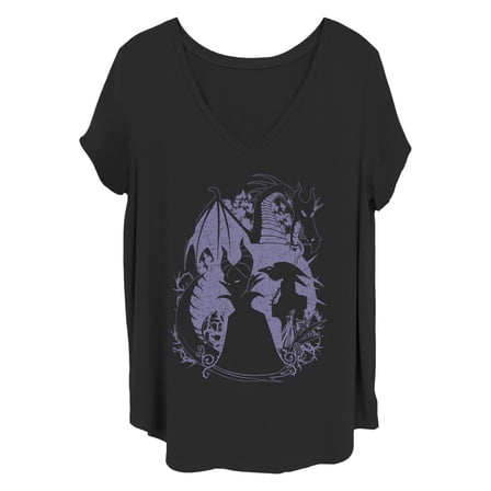 Women's Disney Maleficent Silhouette  Graphic T-Shirt