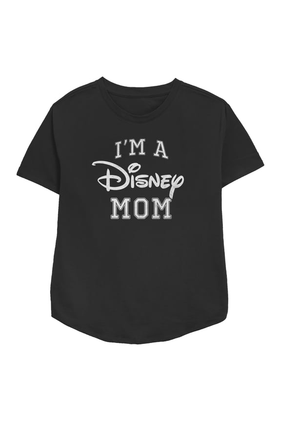 Women's Disney Mom Fan Graphic Tee Black X Large