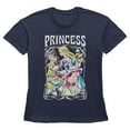 thumbnail image 1 of Women's Disney Princess Princess Sketch Poster  Graphic Tee Navy Blue Large, 1 of 3
